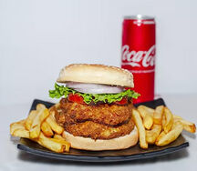 Menu double chicken crispy burger