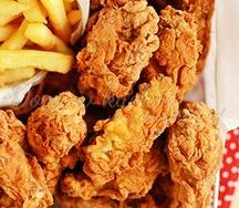 Poulet pané avec frites