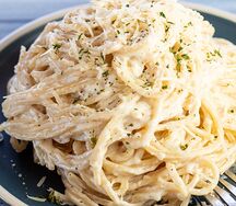 Spaghetti à la crème fraiche