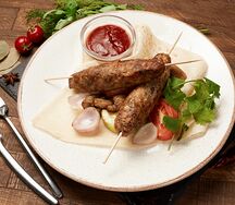 Люля-кебаб с овощами