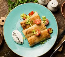 Блинчики со сметаной