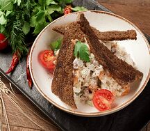 Оливье с языком