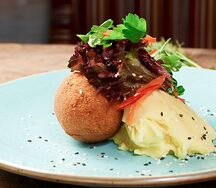 Котлета по-киевски с пюре