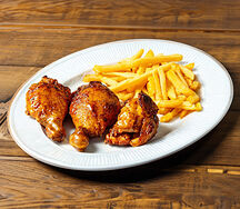 Poulet frit avec de lalloco