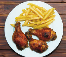 Poulet frit avec frites
