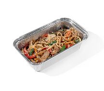 Удон со свининой в соусе терияки