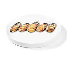 Запеченные мидии под сырным соусом