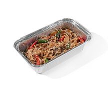 Соба с курицей в соусе сладкий чили