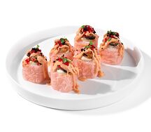 Ролл в маменори с жареной мидией