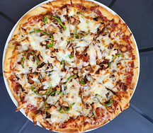 Pizza barbecue poulet