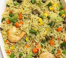 Riz cantonnais aux crevettes
