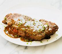 Steak à la crème et aux champignon