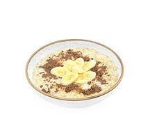 Овсяная каша с бананом и шоколадом