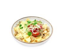 Паста с курицей и грибами