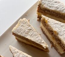 Торт с рикоттой и грушей