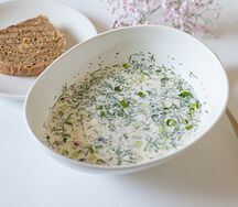 Окрошка с курицей