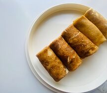 Блины с рикоттой и вишней