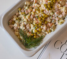 Оливье с ветчиной