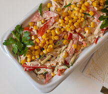 Салат с копченой курицей