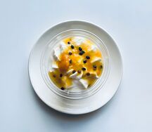 Крем из рикотты манго-маракуйя