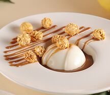 Панна Котта попкорн и соленая карамель