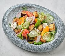 Салат с хрустящим баклажаном