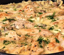 Курица с грибами