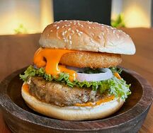 Double chicken burger
