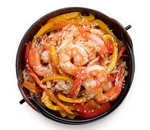 Рис с морепродуктами и овощами