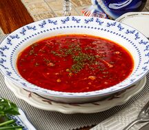 Борщ с фасолью
