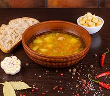 Суп гороховый с копченостями