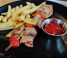 Куриный шашлычок с овощами