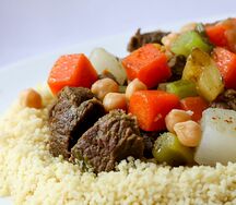 Couscous à viande de bœuf et aux légumes