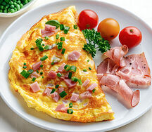 Omelette au jambon