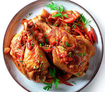 Poulet pondeuse sauté
