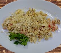 Салат Цезарь тёплый