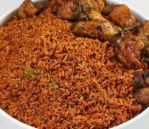 Jollof rice and beef