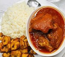White rice and chicken