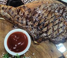 Стейк Рибай с соусом BBQ