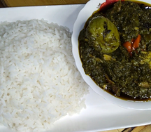 Sauce kplala avec riz