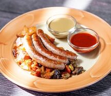 Баварские колбаски с копчёной грудинкой