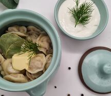 Пельмени из курицы и говядины