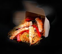 Фунчоза с креветками