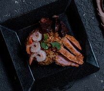 Жареный рис со стейком