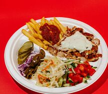 Шаверма на тарелке