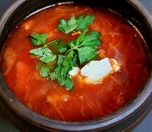 Борщ с мясом