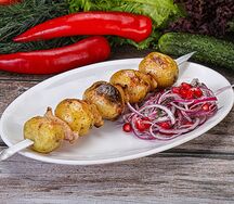 Шашлык из картофеля с курдюком