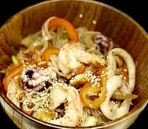 Вок Море с рисовой лапшой фунчоза