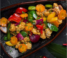 Курица Wok с овощами