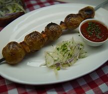 Шашлык из картофеля